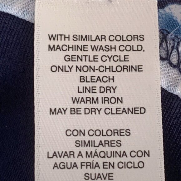 Chico’s Perfect Stretch Skort Womens Small Pull On Blue Seahorse Print Pockets - Picture 7 of 10